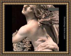 Rape Framed Paintings - Rape of Proserpine [detail 1] by Gian Lorenzo Bernini